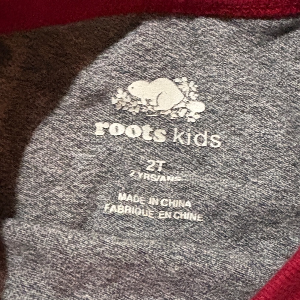 ROOTS 2T Raglan style long sleeve maroon - Picture 3 of 3